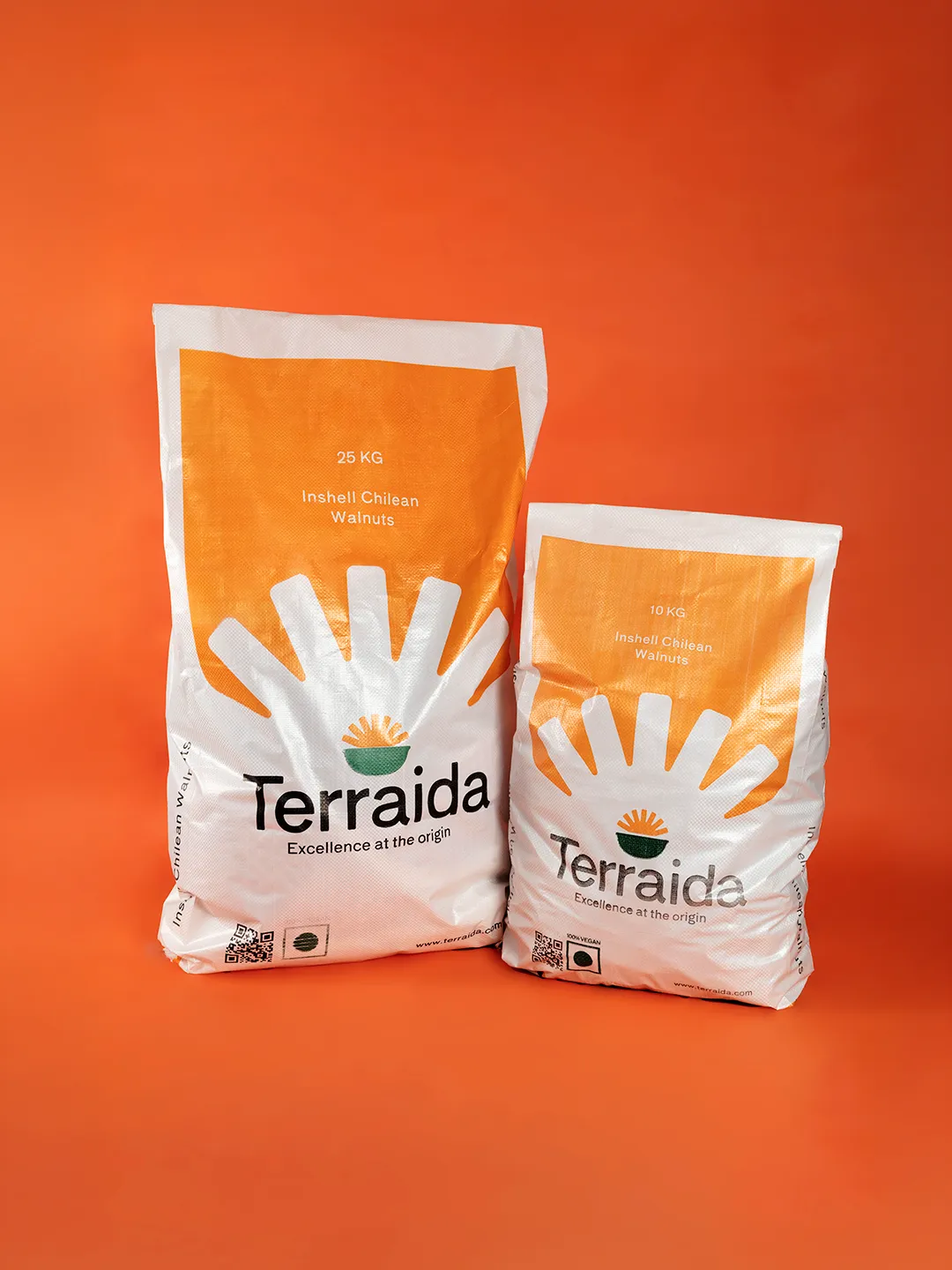 Sacos de nueces con cáscara Terraida
